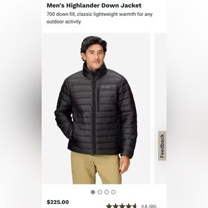 Marmot Men's Black Puffer Jacket